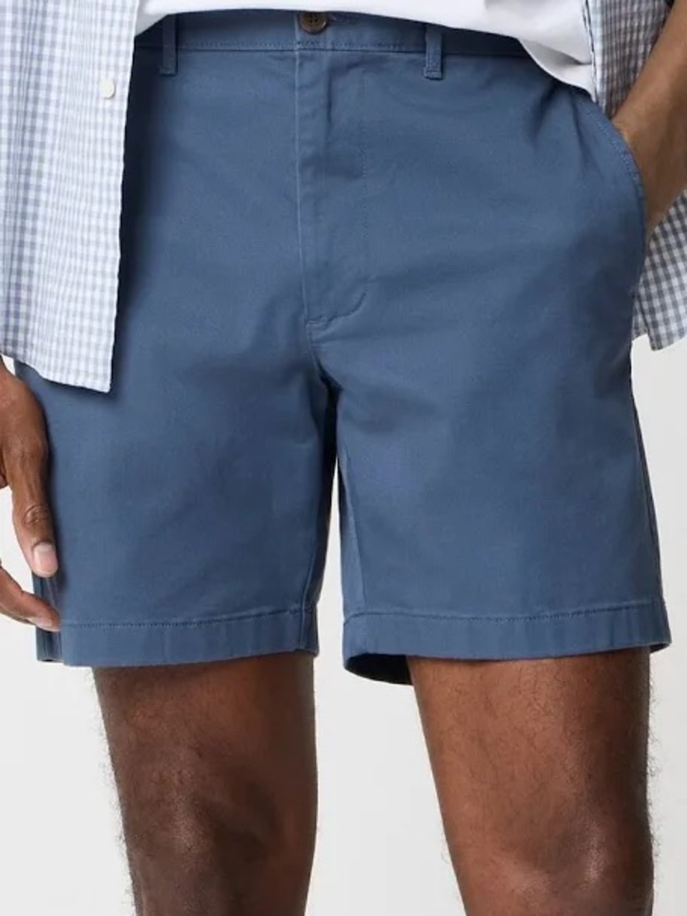J. Crew Navy Flat-Front Cotton Shorts